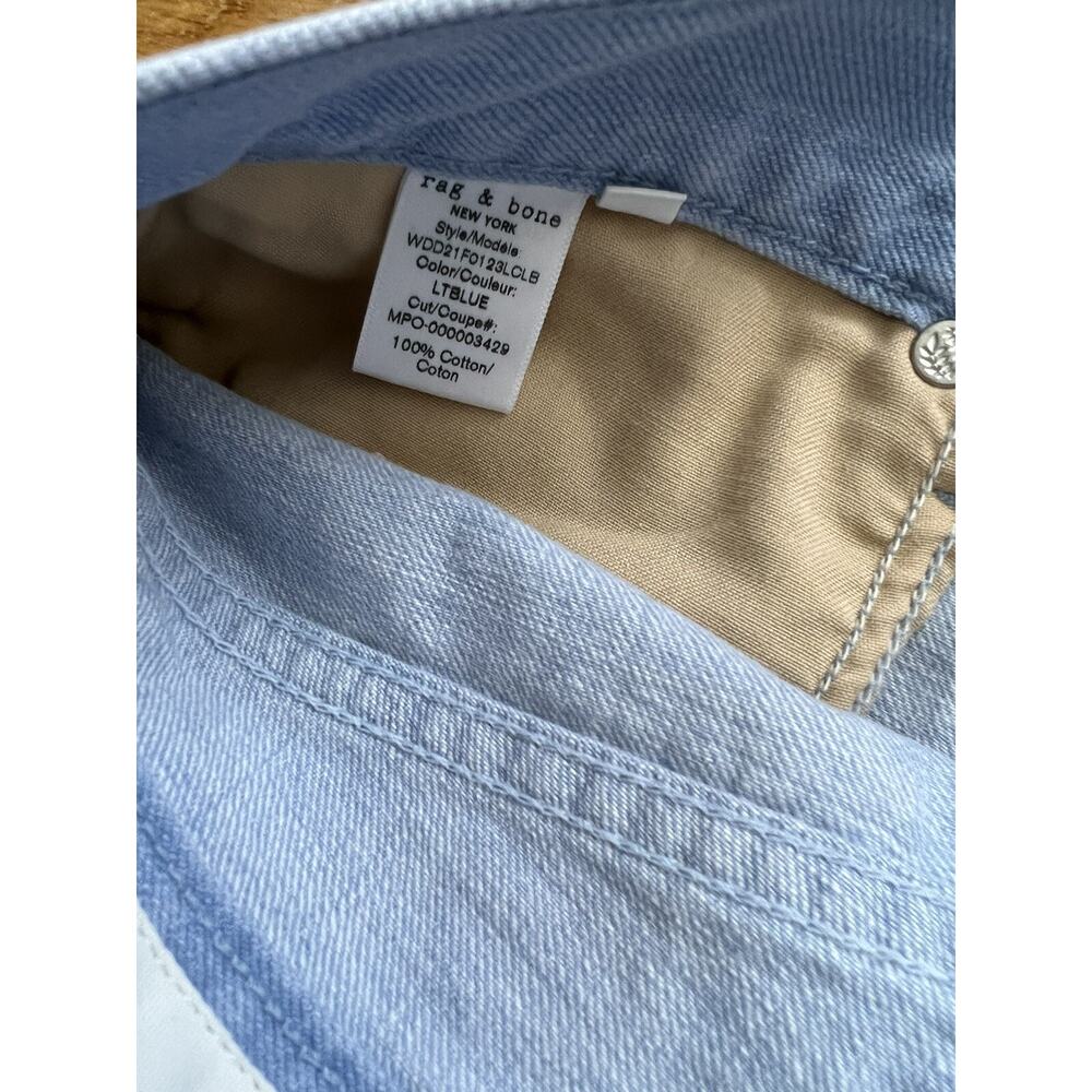 Rag & Bone light blue justine short women size 28 high rise Shorts A003007 - Picture 5 of 9